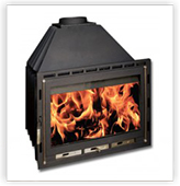 Fireplaces uncoated with boiler